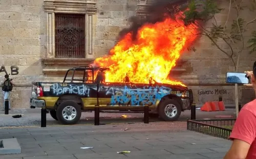 Indignación por caso Giovanni provoca disturbios en Guadalajara