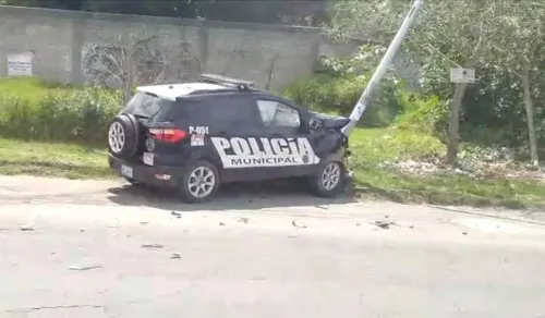 Destrozan patrulla de la SSPTM en Bosques de Manzanilla