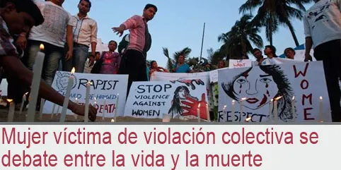 Mujer víctima de violación colectiva se debate entre la vida y la muerte