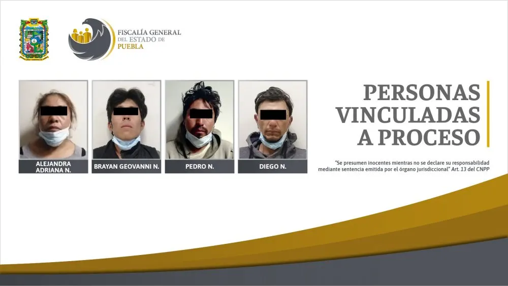 Alejandra Adriana N., Brayan Geovanni N., Diego N. y Pedro N., permanecerán en prisión preventiva necesaria como medida cautelar
