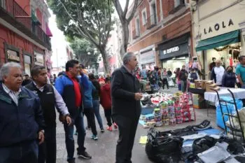 Segom realiza recorrido en calles del Centro Histórico para verificar el reordenamiento de ambulantes