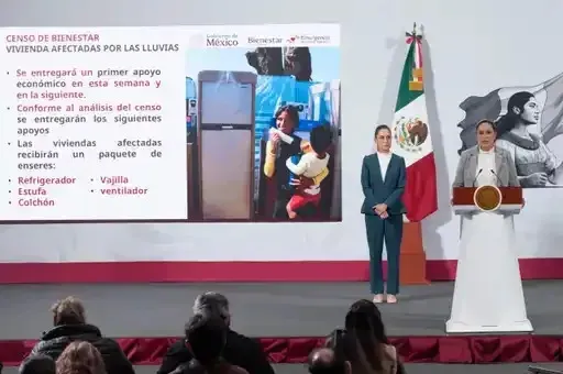 Claudia Sheinbaum asegura que no se escatimarán recursos para apoyar a la población afectada por las lluvias 