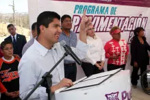 Eduardo Rivera entrega esta mañana pavimentaciones de calles