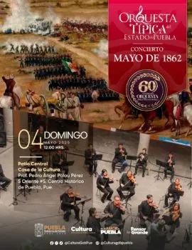 Orquesta Típica del Estado de Puebla estrenará obras poblanas por el 5 de mayo