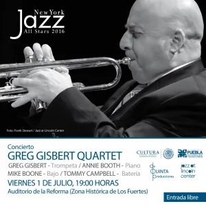 La leyenda del jazz, Greg Gisbert, dará concierto en Puebla