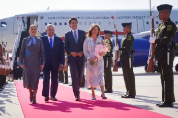 Aterriza el primer ministro de Canadá en el Aeropuerto Internacional Felipe Ángeles