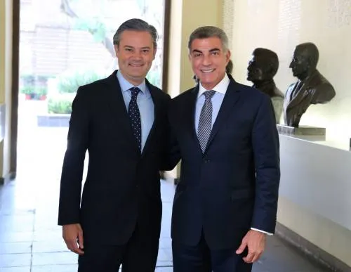 Aurelio Nuño y Tony Gali programan acciones de reconstrucción