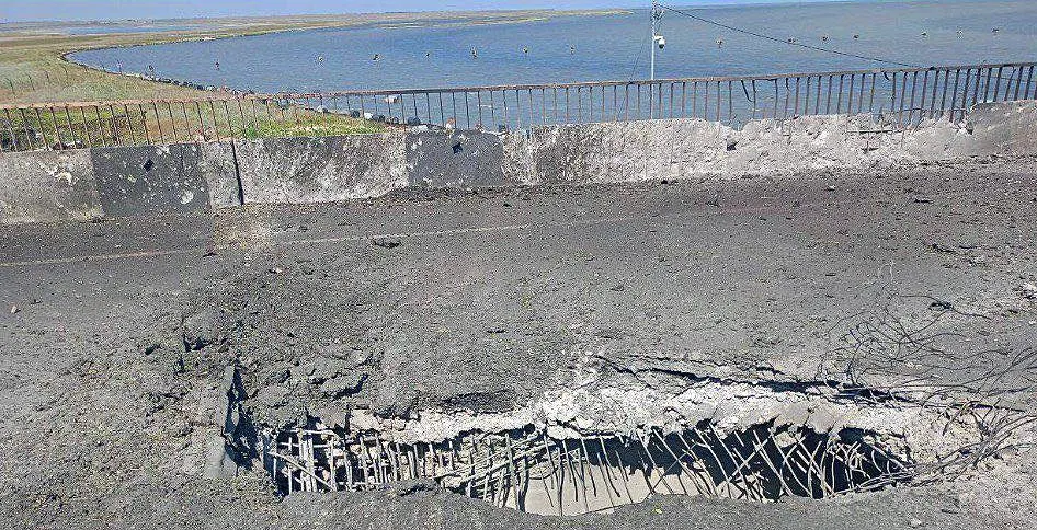 Puente Crimea Chongar Bombardeo