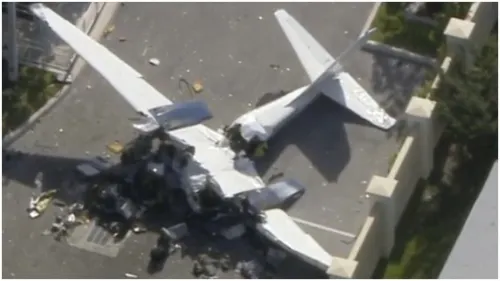 Mueren dos personas tras choque de avioneta contra edificio en Florida