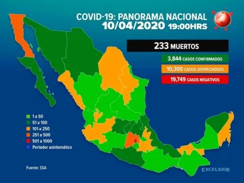 Asciende a 233 la cifra de muertos en México por Covid-19