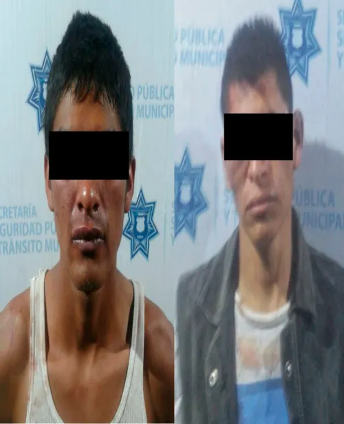 Arrestan a dos probables asaltantes de transeúntes