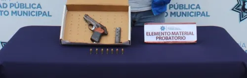 Detuvo Grupo K9 de la SSPTM de puebla a hombre por portación ilegal de arma de fuego