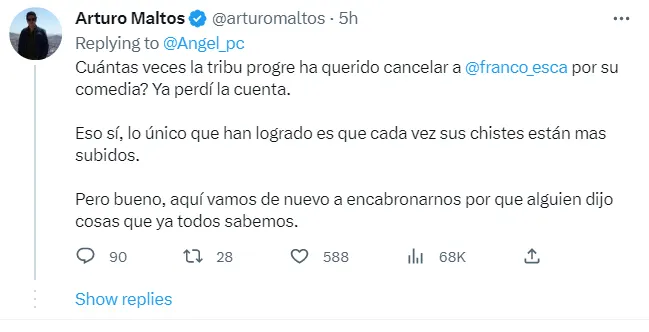 reacciones Franco Escamilla