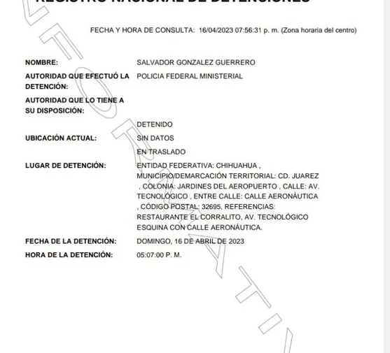 Prisión preventiva a Salvador González