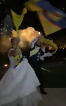Una pareja celebró su boda con temática del Club América 