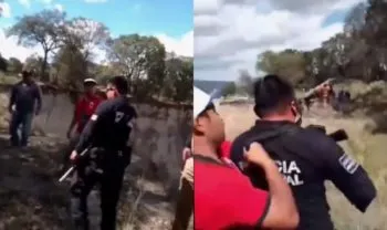 Pobladores de Acajete desarman a policías por presunto abuso de autoridad
