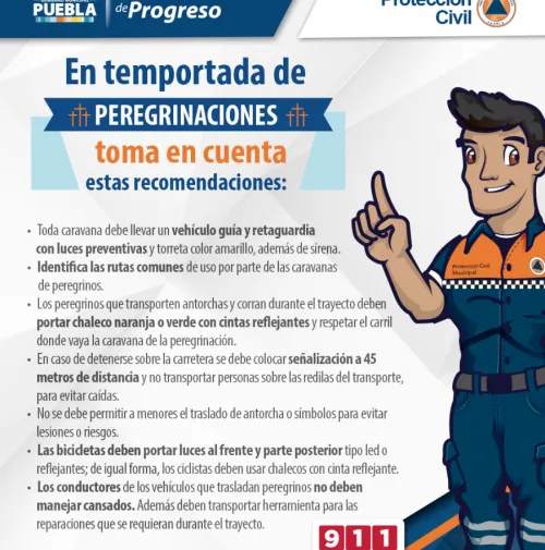 Protección Civil emite recomendaciones ante el operativo Peregrino Seguro 2017