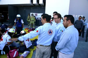 Encabeza Luis Banck simulacro para prevenir contingencias