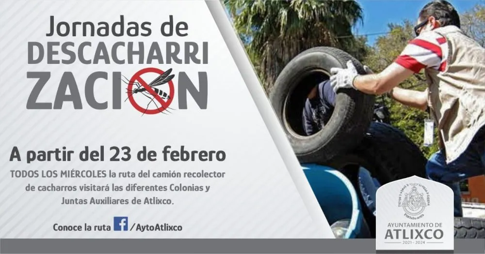 Para cuidar la salud de los atlixquenses, inicia Campaña de Descacharrización
