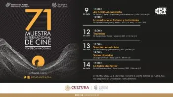 Con 13 películas, Puebla participará en la 71 Muestra Internacional de Cine