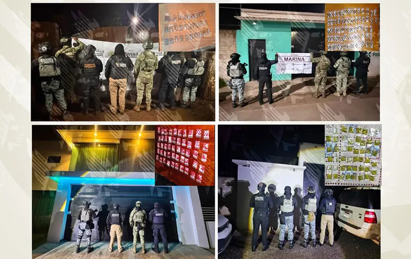 Catean cuatro inmuebles en Chignahuapan; aseguran 188 dosis de posible cristal