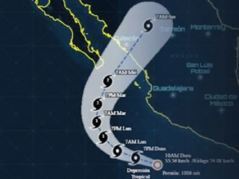 Depresión tropical 16-E se convertirá en el huracán ‘Pamela’