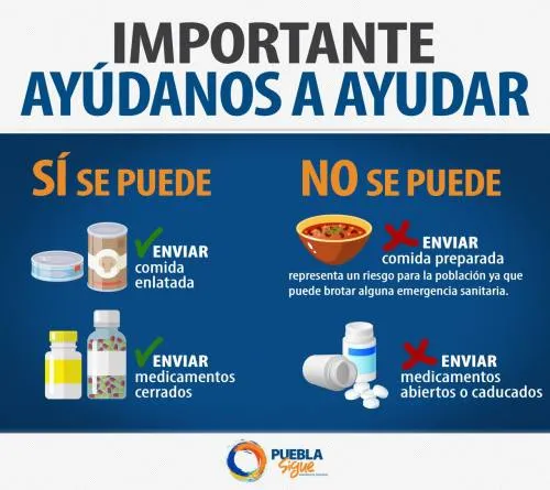 Alimentos no perecederos, prioridad para donaciones en Puebla