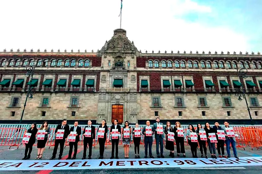 Pan Protesta Linea 12 Metro Cdmx