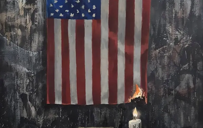 La imagen completa que ha creado Banksy para homenajear a George Floyd.