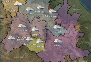 Servicio Meteorológico Nacional prevé fuertes lluvias en gran parte del territorio nacional para este sábado