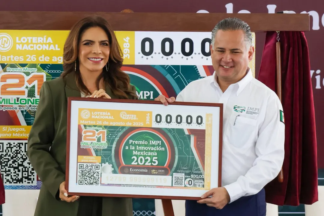 Premio IMPI a la Innovación Mexicana 2025 viaja por todo el país en billete de Lotería Nacional