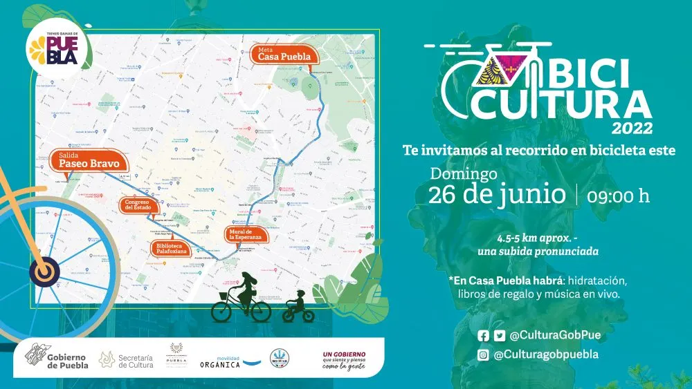 Organizan Cultura y Congreso del Estado rodada “Bici Cultura 2022”