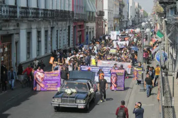 Veterinarios poblanos marchan por las calles de la ciudad