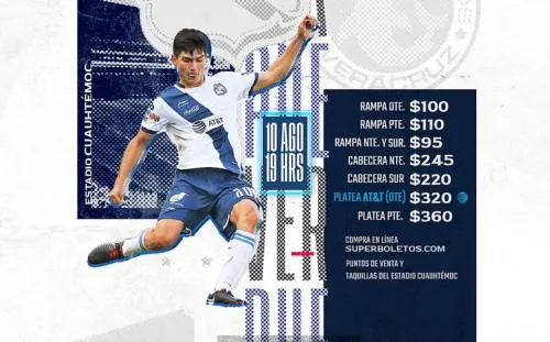 ¡Prepara la cartera! Están listos los precios para el Puebla vs Veracruz