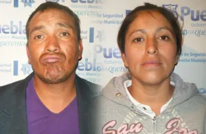 Presuntos ladrones de negocios asegurados por la SSPTM Puebla