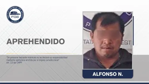 Fiscalía Puebla capturó a presunto responsable de violación de sus hijas