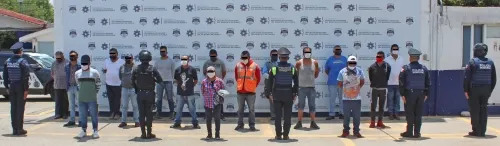 Ubicó y detuvo Policía Municipal de Puebla a 16 probables extorsionadores del transporte público