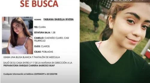 Joven Fabiana Rabiella Rivera desapareció cuando se dirigía a la Preparatoria