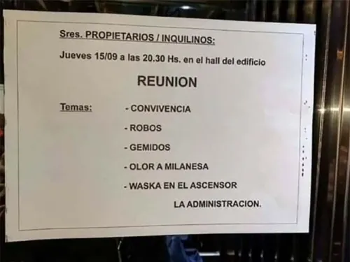 ‘Olor a milanesa y robos’, temas de junta vecinal que se volvió viral