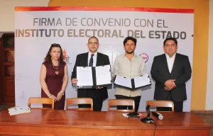 Firman IEE y San Pedro convenio de colaboración