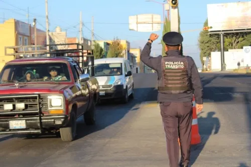 Aplica Secretaría de Seguridad Ciudadana de San Pedro Cholula operativo para agilizar circulación