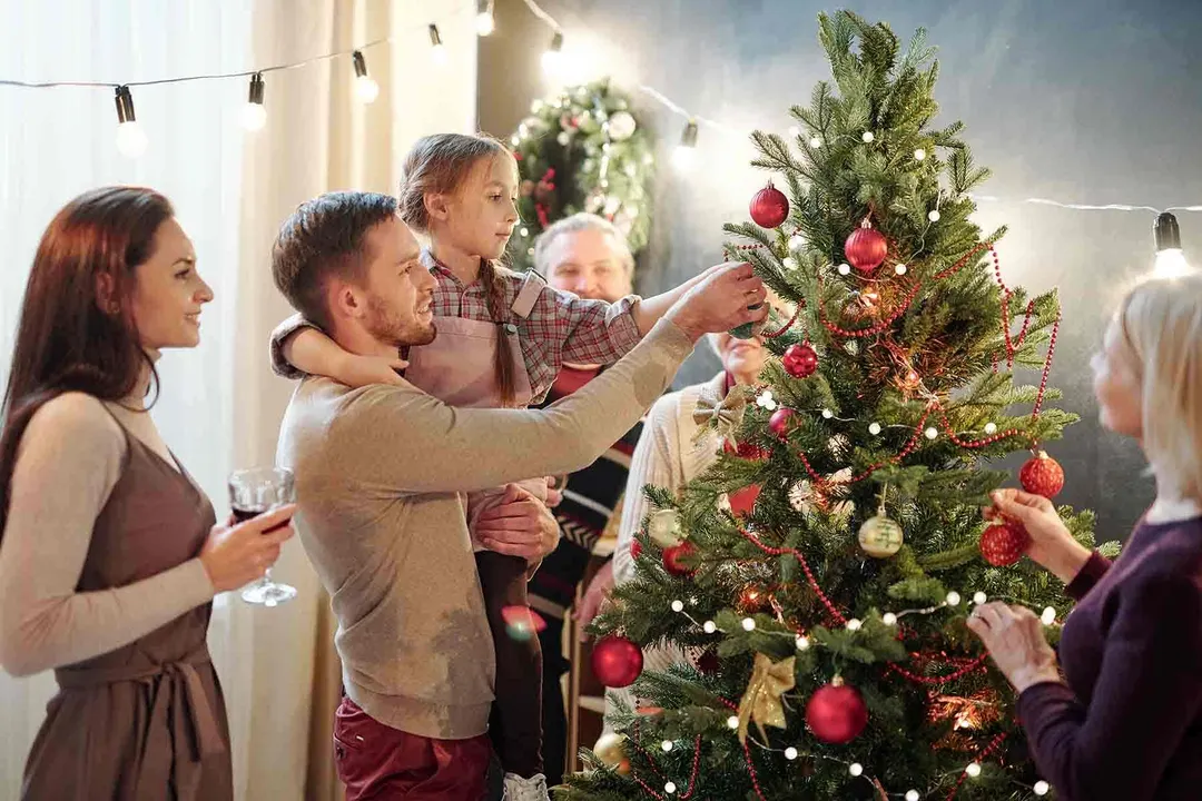 Navidad Árbol Familia