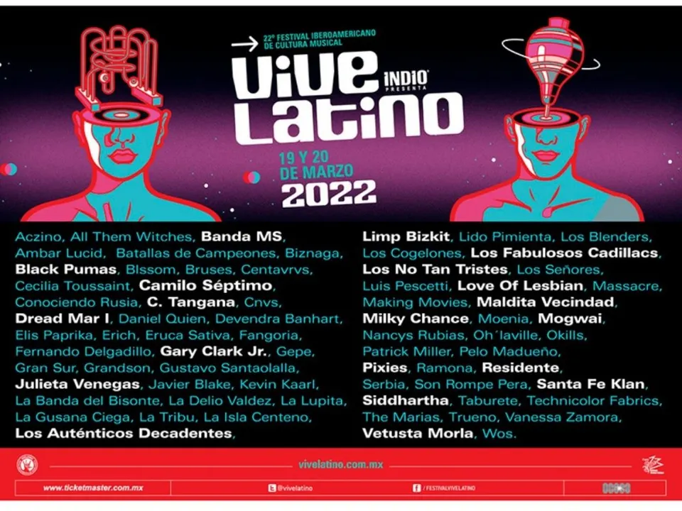 Vive Latino 2022: Estos son los artistas que se presentarán