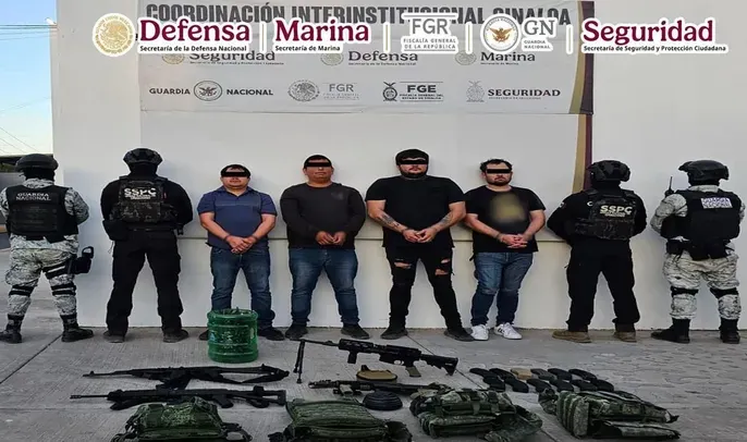 EN SINALOA, AUTORIDADES FEDERALES DESARTICULAN UNA CÉLULA DELICTIVA VINCULADA CON HOMICIDIOS Y VENTA DE DROGA