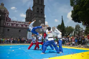 Exhibición de taekwondo por el Demo Team