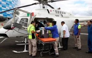 Trasladan 3 órganos en helicóptero del estado