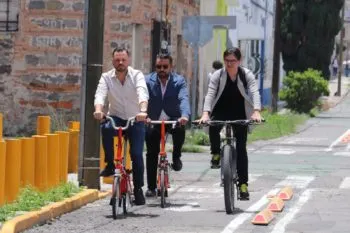 Supervisa Ayuntamiento de Puebla ampliación de la red de infraestructura ciclista de la capital