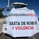 El clamor de los transportistas, durante su movilización en la autopista México-Puebla. Foto: EsImagen