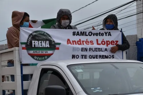 Quinta y última caravana contra AMLO se realiza en Puebla