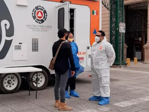 Nuevo León instala módulos para pruebas de detección de Covid-19